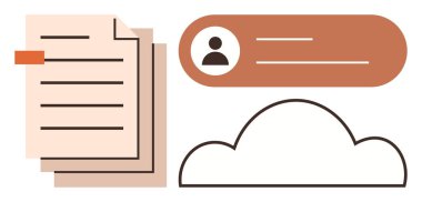 Belgeler, kullanıcı profili ve veri depolama, dijital etkileşimler, çevrimiçi kimlik grafikleri. Bulut bilgisayarı, dijital depolama, belge yönetimi, siber güvenlik veri entegrasyonu için ideal