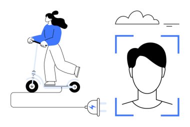 Elektrikli scooter, kolaylık ve yenilik odaklı sürdürülebilir ulaşımı vurguluyor. Elektrik scooter 'ı arasında eko-taşıma, hareket kabiliyeti, yeşil enerji, şehir seyahati ve akıllı teknoloji yer alıyor.