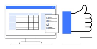 Veri yönetimi konsepti. Bilgi organizasyonu ve onay süreçleri için veri ekranı, kontrol listesi ve onaylar. Veri işleme, onaylar, iş akışı optimizasyonu, takım çalışması, iş araçları
