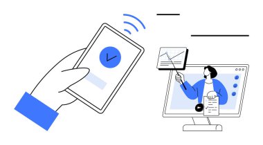 Cep telefonu ödemesi. Akıllı telefon ve sanal sunum yoluyla çevrimiçi eğitim yoluyla kablosuz onayla cep telefonu ödemesi. Mobil ödeme entegrasyonu ve dijital öğrenme. Ekommerce için, sanal