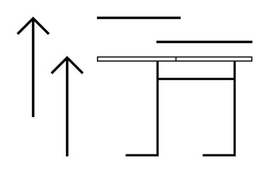 Yönsel fikirler, modern yerleşimler, grafik elementler, soyut tasarım, minimalizm, geometri. Beyaz arka planda siyah oklar ve geometrik çizgiler. Yönsel fikirler ve modern yerleşim konsepti