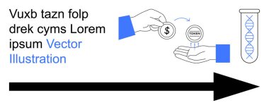 Kripto para birimi, finans, genetik araştırma, ödeme sistemleri, veri değişimi, bilimsel yenilikler. El değiştirme jetonu ve dolar. Kripto para ve finans kavramı