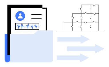 Veri yönetimi konsepti. Yapılandırılmış organizasyon ve verimli dosya paylaşımı yoluyla iş akışını iyileştiren veri araçları. Veri, girişim sistemlerini ve proje planlamasını destekler. Teknoloji ve iş için kullan