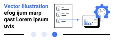İşaretli görevleri, analitik gösterge paneli ve işlem otomasyonu için teçhizatı olan kontrol listesi. Üretkenlik, iş akışı, görev yönetimi, proje planlaması, analitik, optimizasyon için ideal basit iniş sayfası
