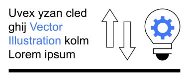 Yenilik, teknoloji, süreç optimizasyonu, yaratıcı düşünce, bilgi paylaşımı, sistem geliştirme. Teçhizatlı ampul, oklar ve metin. Yenilik ve teknoloji