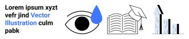 Eğitim, bilgi, ilerleme, başarı, analiz, kişisel gelişim. Gözü yaşlı, kitabı açık mezuniyet şapkası ve yükselen bar grafiği var. Akademik için eğitim ve bilgi temalı görseller