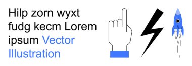 Teknoloji, yenilik, başlangıç, roket fırlatma, enerji, kullanıcı arayüzü. Yukarı bakan bir el, bir yıldırım ve bir roket. Bu kavramlarla teknoloji ve yenilik