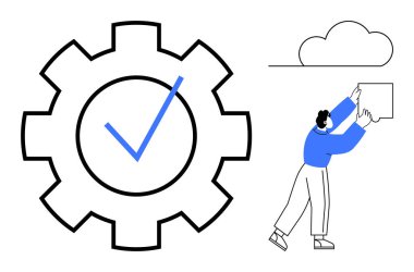 İşlem otomasyonu. Aerodinamik işlemler için bulut deposu tarafından desteklenen kontrol işaretli sistem verimliliğine sahip araç. IT, veri depolama, yazılım, iş, yenilik için işlem optimizasyonu