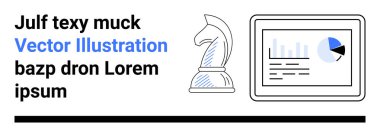 İş stratejisi, veri görselleştirme, pazarlama analitiği, karar verme, performans takibi, amaç planlaması. Satranç şövalyesi ve analitik gösterge paneli. İş stratejisi ve veri görselleştirmesi