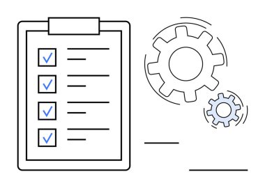 Çalışma akışı optimizasyonu, görev takibi, proje planlaması, otomasyon sistemleri, verimlilik yönetimi, verimlilik araçları. Bir kontrol listesi ve iki vites, organizasyon ve otomasyonu iletir. Çalışma Akışı