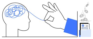 Akıl sağlığı, bilişsel süreçler, finansal planlama, karar verme, beyin optimizasyonu, problem çözme. Kafa karıştırıcı beyin karışıklığı. Zihinsel sağlık ve bilişsel süreçler kavramı