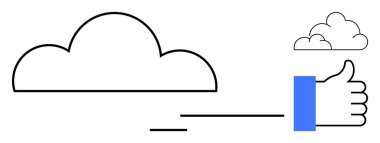 Bulut hesaplama konsepti. Bulut çizimleri, işaret şebeke oluşturma, bulut hizmetleri ve bulut hesaplamanın olumlu etkisi. Teknoloji, iş, dijital iletişim için