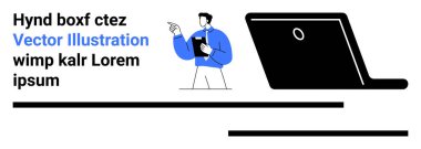 İş iletişimi, veri paylaşımı, çevrimiçi eğitim, uzaktan çalışma, eğitim ve sunumlar. Dizüstü bilgisayarın yanındaki panoyu işaret ederek. İş iletişimi ve veri paylaşım kavramı