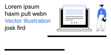 Dijital iletişim, iş kavramları, eğitim, grafik tasarımı, işyeri materyalleri, içerik oluşturma. Mesajlı dizüstü bilgisayar ekranı ve profesyonel kıyafetli biri. Dijital iletişim