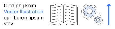 Eğitim, yenilik, gelişme, öğrenim süreci, büyüme, bilgi paylaşımı. Vitesli ve yukarı doğru oklu bir kitap. Büyüme ve öğrenim için eğitim ve yenilik kavramı
