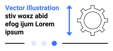 Dikey oklu teçhizat yapılandırmayı, seçenekleri, ilerlemeyi öneriyor. Yer tutucu metin, noktalar ve satırlar içerir. Mühendislik, iş akışı, kişiselleştirme süreci teknik kurulum işlemleri için ideal