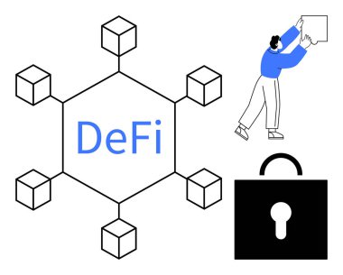 Ademi merkeziyet. Merkezi konsept engelleme ağı, güvenlik kilidi ve kullanıcı etkileşimi ile merkezi finans. Yerel finansman finansal şeffaflığı ve yeniliği mümkün kılıyor