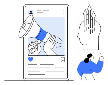 Sosyal medya pazarlaması. Sosyal medya görüntüleme artışı, kullanıcı etkileşimi ve marka tanıtımı. Sosyal medya araçları angajman ve iş büyümesini sağlıyor. Strateji, markalaşma, sosyal yardım ve yenilik için