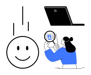 Kimlik doğrulama konsepti. Kullanıcı profili büyütme güvenli veri uygulamalarını ve güvenli çevrimiçi etkileşimleri vurguluyor. Kimlik doğrulaması, kimlik doğrulaması, siber güvenlik ve dijital güvenlik