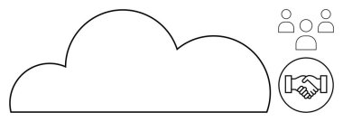 Bulut hesaplama konsepti. Bulut hesaplama servisleri takım çalışması ve işbirliğini birbirine bağlıyor. Bulut hesaplaması etkili iletişim ve ortaklıkları teşvik ediyor. İş, teknoloji, işbirliği