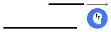Büyüme konsepti. Yukarı doğru ok ve rasyonel düşünme unsurlarıyla sembolik büyüme. Gelişme, gelişme ve başarı için bir metafor olarak büyüme. Eğitim ve iş stratejileri için ideal