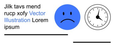 Zaman yönetimi, duygusal sağlık, zihinsel stres, verimlilik, dakiklik, ruh hali takibi. Üzgün yüz ifadeleri ve saat yanyana. Duygusal sağlık ve zaman yönetimi kavramı