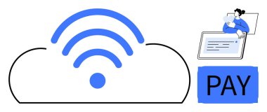 Temassız ödeme. Bulut teknolojisi ve kablosuz bağlantı ile tasarlanmış temassız finansal işlemler. Temassız yöntemler güvenlik, kolaylık ve dijital finans çözümleri sunar