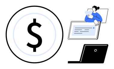 Dijital ödeme konsepti. Dijital platformlar güvenli çevrimiçi işlemleri ve finansal yönetimi arttırıyor. Kullanıcıları birbirine bağlayan ve finansal erişilebilirliği artıran dijital ödemeler. Finans için ideal