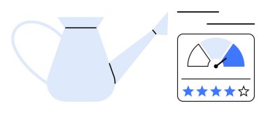 Performans değerlendirme konsepti. Bir sulama kutusu performans ölçer ve bir gösterge ile eşleştirilebilir. Performans, ilerleme, büyüme ve tekrar sonuçlarıyla ölçülür. Verimlilik ve bahçıvanlık için kullanışlı