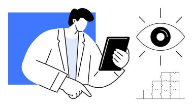 Veri analiz konsepti. Veri analizi, teknoloji ve görselleştirme yoluyla stratejik karar vermeyi güçlendirir. Etkili problem çözümü için karmaşık bilgiyi sadeleştiren veri analizi