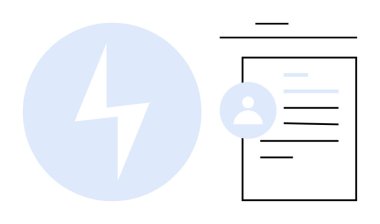 Dijital kimlik, kullanıcı verisi, profil yönetimi, siber güvenlik, sistem erişimi, teknoloji araçları. Yıldırım ve kağıt elementinde kullanıcı profili. Dijital kimlik ve kullanıcı veri kavramı