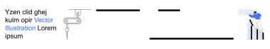 İş büyümesi, veri analizi, performans takibi, iş akışı optimizasyonu, hedef belirleme, takım yönetimi. Grafikleri, grafikleri ve veri sunan bir kişiyi gösteren minimalist tasarım. İş büyümesi