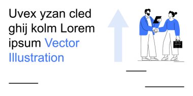 İş birliği, takım çalışması, ortaklık, büyüme stratejileri, profesyonel iletişim, kariyer geliştirme. Büyüyen bir okla tokalaşan iki kişi. İş birliği ve takım çalışması