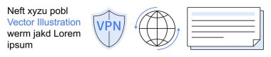 Veri güvenliği, çevrimiçi gizlilik, VPN hizmetleri, küresel siber güvenlik, güvenli iletişim, internet koruması. VPN 'li bir kalkanın simgeleri, oklu ve belgeli bir dünya. Veri güvenliği ve çevrimiçi