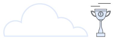 Bulut teknolojisi. Bulut teknolojisi başarılar ve başarı için bir ödülle eşleşti. Bulut teknolojisi yeniliği, verimliliği ve büyümeyi güçlendirir. IT, iş, yaratıcılık, liderlik için