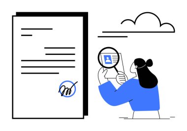 Belge doğrulaması. Yasal prosedürler, kimlik doğrulama ve güvenlik doğrulaması için dijital imzalar. Sözleşmeler için belge doğrulama, işe alım, yasal, kimlik