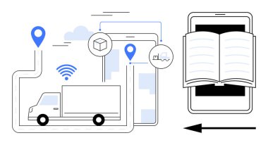 Lojistik teknolojisi. Lojistik, dağıtım ve e-öğrenmeyi mobil takip sistemlerine bağlar. Lojistik tedarik zinciri verimliliğini, akıllı rotaları ve depolamayı arttırır. Uygulamalar ve iş için.