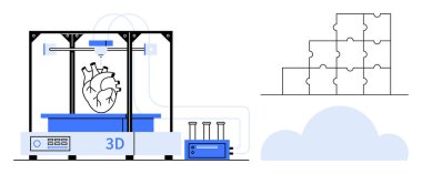 3D baskı. 3D baskı sağlık hizmetlerinde ve tıbbi buluşlarda devrim yaratıyor. Organ nakli ve araştırma uygulamaları için üç boyutlu organ baskısı. Biyomedikal gelişmeler, sağlık hizmetlerindeki teknoloji