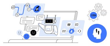 Yapay Zeka. CRM ve müşteri hizmetleri işlemlerini sohbet robotları ve analizlerle düzenleyen yapay zeka. Yapay zeka iş akışını, etkileşimi ve memnuniyeti geliştiriyor. CRM için