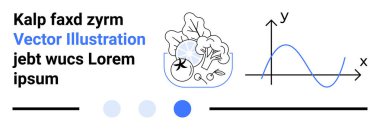 X ve Y eksenli bir çizgi grafiğinin yanında bir kase yapraklı sebze ve sebze. Sağlık, refah, veri, analitik, bilgi grafikleri, teknoloji, eğitim veya basit bir iniş sayfası için ideal