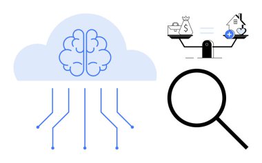 Bulut hesaplama. Bulut hesaplaması yapay zekayı, veri analizini ve finansal karar verme mekanizmasını birbirine bağlar. Bulut hesaplama finansal teknolojiyi, yapay zeka sistemlerini ve veri görselleştirmesini güçlendirir