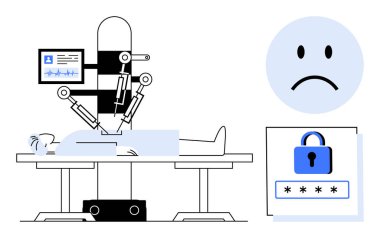 Robot cerrahi. Robot cerrahi, hassas operasyonlar için sağlık teknolojisini entegre eder. Robot cerrahi, veri gizliliği ve güvenliği konusunda da endişelere yol açıyor. Sağlık, yapay zeka ve veri etiği için