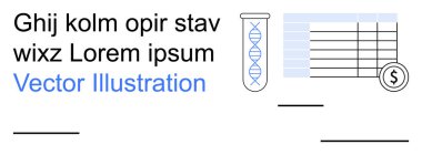 Biyoteknoloji, finansal istatistik, bilimsel araştırma, tıbbi veri analizi, laboratuvar çalışması, eğitim. Test tüpünde DNA sarmalı, hesap tablosu ve para birimi sembolüyle. Biyoteknoloji ve finans
