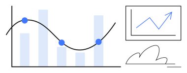 İş analizleri, pazar eğilimleri, veri görselleştirmesi, ekonomik büyüme, finansal rapor, dijital strateji. Yukarı doğru eğilimli grafik ve çizgi grafiği. İş analizi ve pazar eğilimleri kavramı