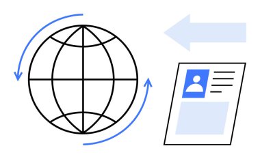 Dijital kimlik. Profil kartı ve küresel bir bağlantıyla dijital bir kimlik. Dijital kimlik, kusursuz veri alışverişini kolaylaştırır. Teknoloji, güvenlik, küresel erişim, kullanıcı
