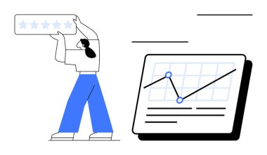 Bireysel olarak, büyüme çizgisi olan bir veri tablosunun yanında beş yıldızlı bir inceleme paneli tutuyor. Geri bildirim, analitik, performans değerlendirmesi, iş büyümesi, kalite değerlendirmesi, piyasa araştırması için ideal