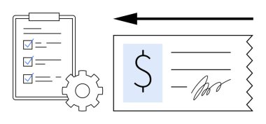 Ödeme işlemi. Ödeme listesi, fatura ve dolar imzası mali yönetim ve işlem çözümleri. Ödeme sistemleri verimli iş operasyonları sağlar. Fintech, bankacılık, muhasebe