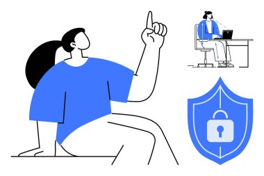 Siber güvenlik kavramı. Siber Güvenlik, uzak çalışma ve fikir paylaşımı sırasında güvenli veri uygulamaları ve çevrimiçi gizliliği güvence altına alır. Siber Güvenlik güvenli iletişim ve veri korumasını destekliyor. Kullanım