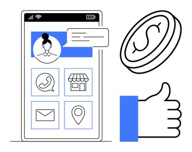 Mobil uygulamalar. İletişim için mobil uygulamalar, dijital ödemeler ve konum hizmetleri. Mobil uygulamalar günlük işleri ve iş etkileşimlerini basitleştirmeye yardımcı olur. Fintech, e-ticaret için