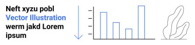 İş analitiği, veri görselleştirme, istatistik, dijital içerik, modern tasarım, sunum araçları. Asgari çizgi grafiği, metin oku ve dekoratif bitki. Veri görselleştirme ve iş